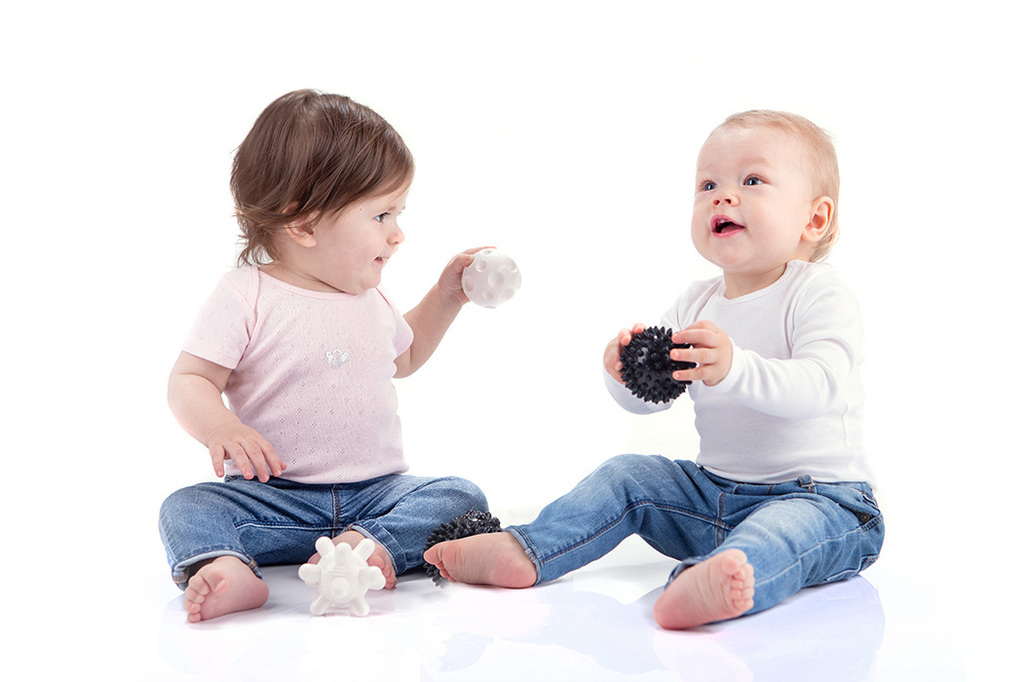 Palline sensoriali bianco e nero - set di 4