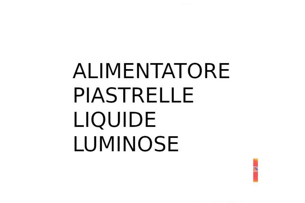 Alimentatore per piastrelle liquide luminose