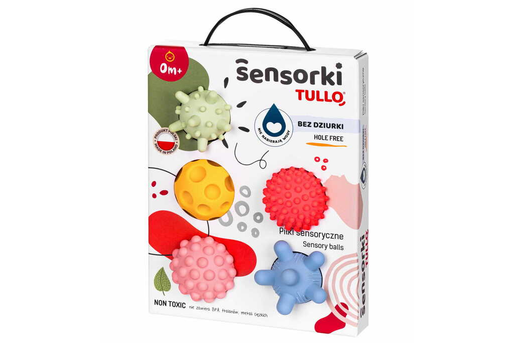 Palline sensoriali senza buchi colori pastello - set di 5
