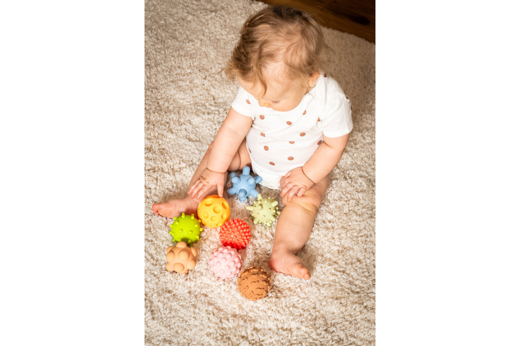 Palline sensoriali senza buchi colori pastello - set di 8