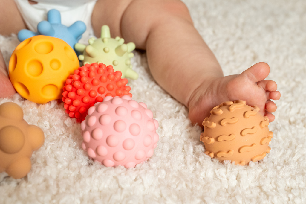 Palline sensoriali senza buchi colori pastello - set di 8