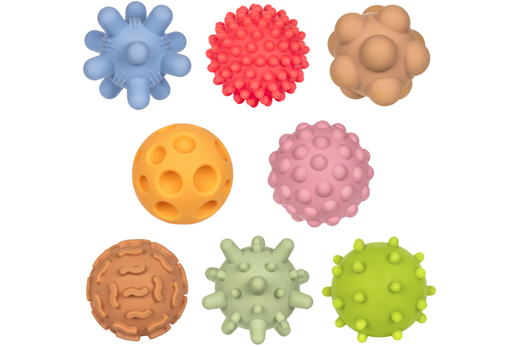 Palline sensoriali senza buchi colori pastello - set di 8