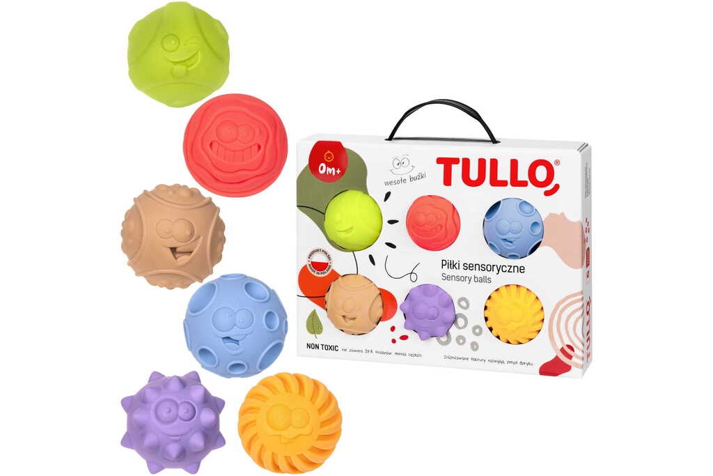 Palline sensoriali con rilievi - set di 6