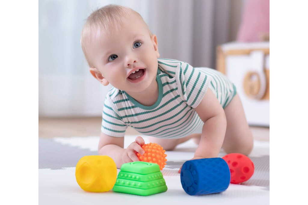 Palline sensoriali forme geometriche - set di 5