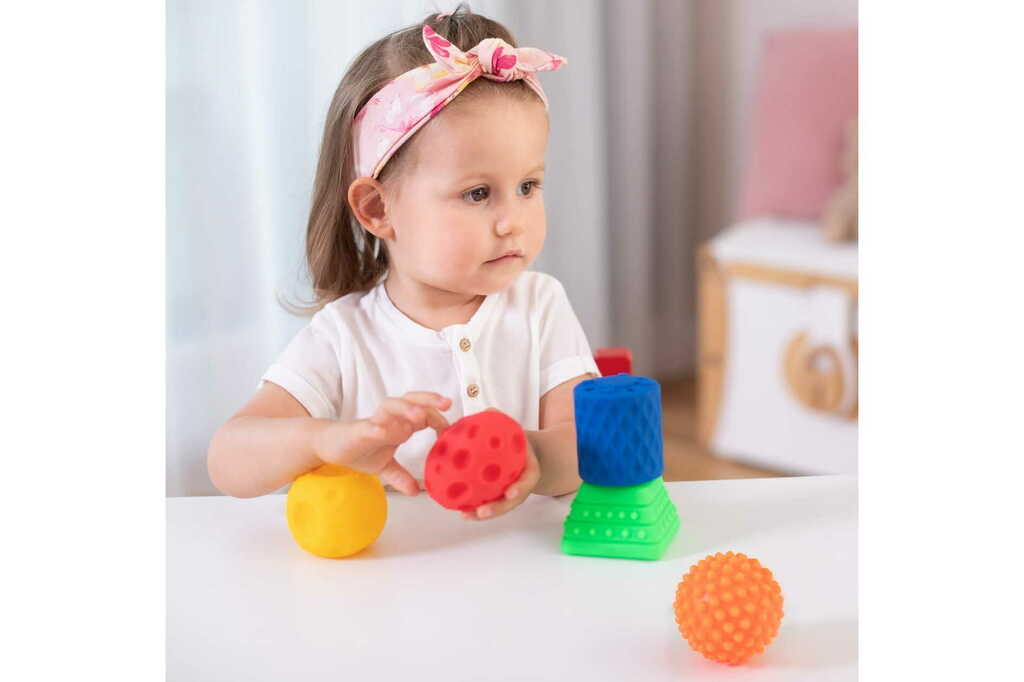 Palline sensoriali forme geometriche - set di 5
