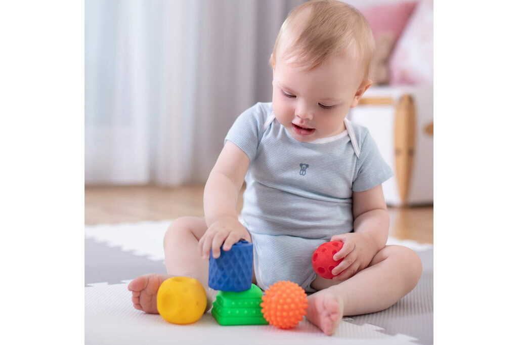 Palline sensoriali forme geometriche - set di 5