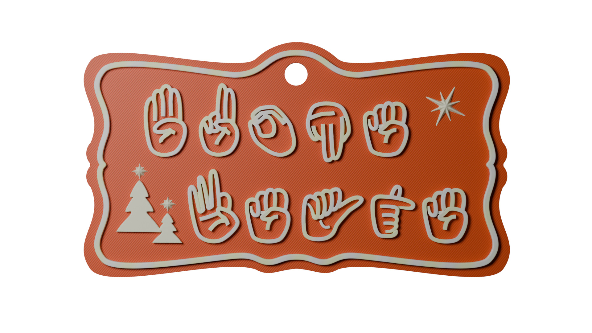 Decorazione buone feste LIS - muted red