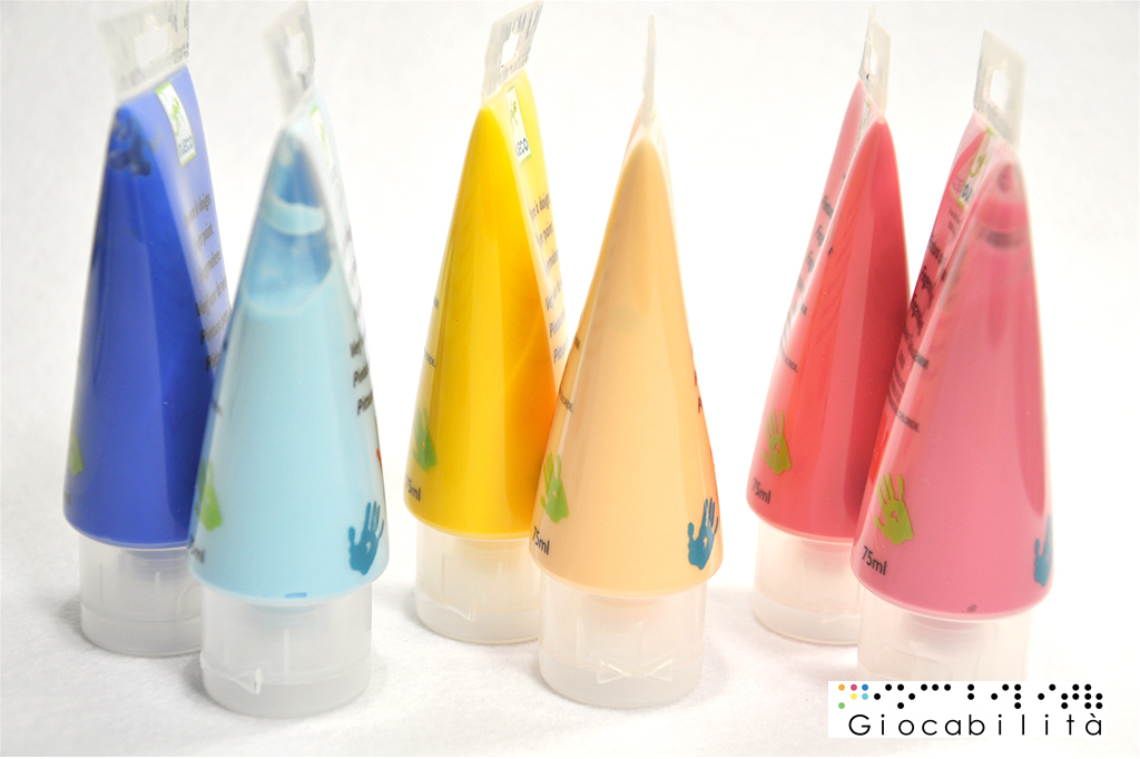 6 colori a dita - colori pastello