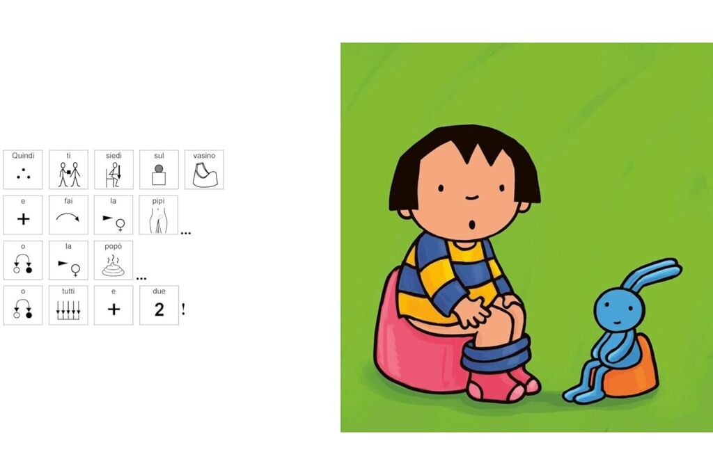 Gugo impara a usare il vasino. InBook.