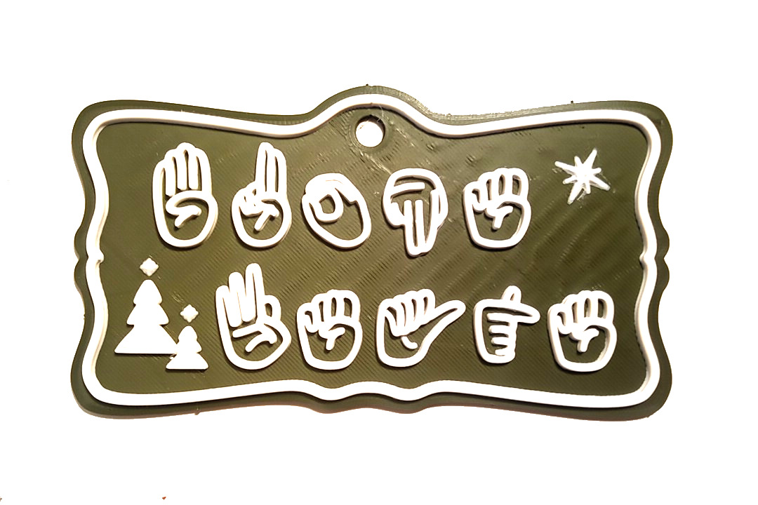 Decorazione buone feste LIS - verde