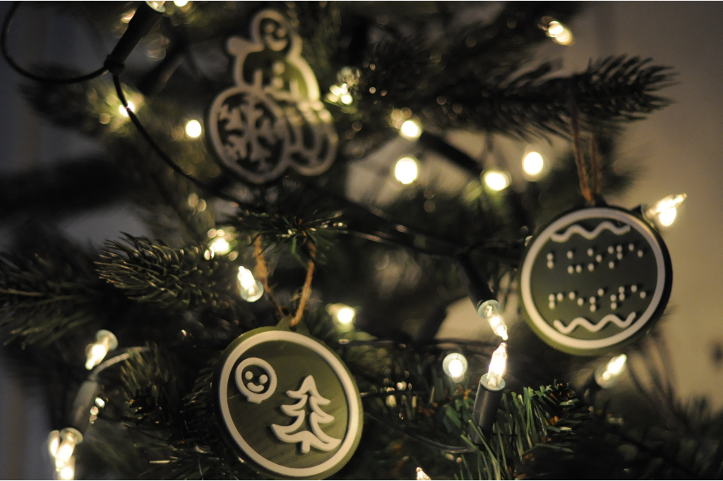 Decorazioni per albero - set di 3 - verde