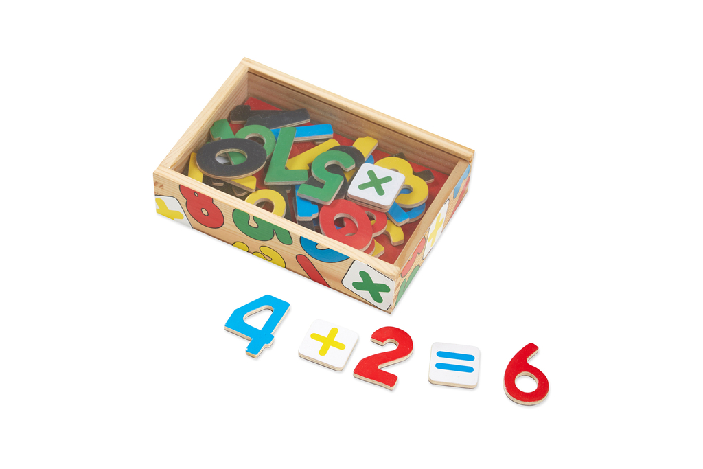 Numeri magnetici in legno