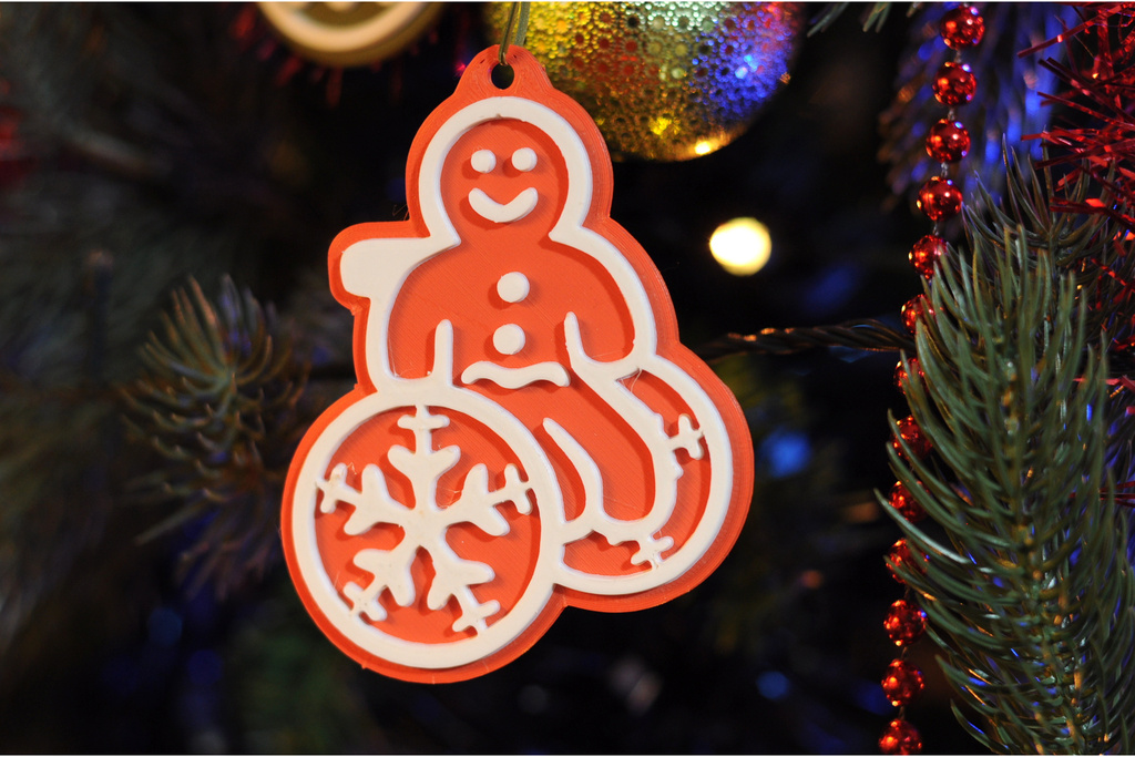 decorazione buone feste pan di zenzero - muted red