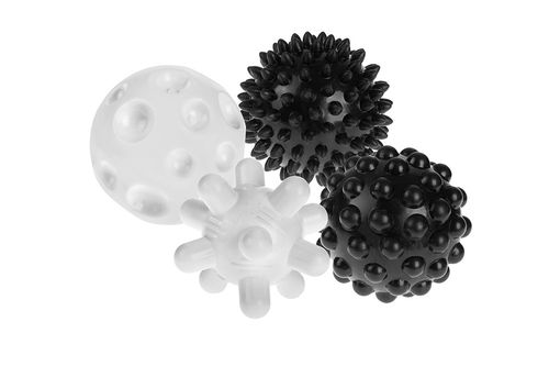 Palline sensoriali bianco e nero - set di 4