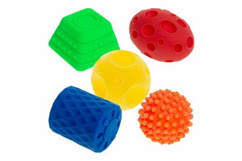 Palline sensoriali forme geometriche - set di 5