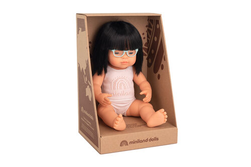 Bambola Baby Doll con occhiali 38 cm