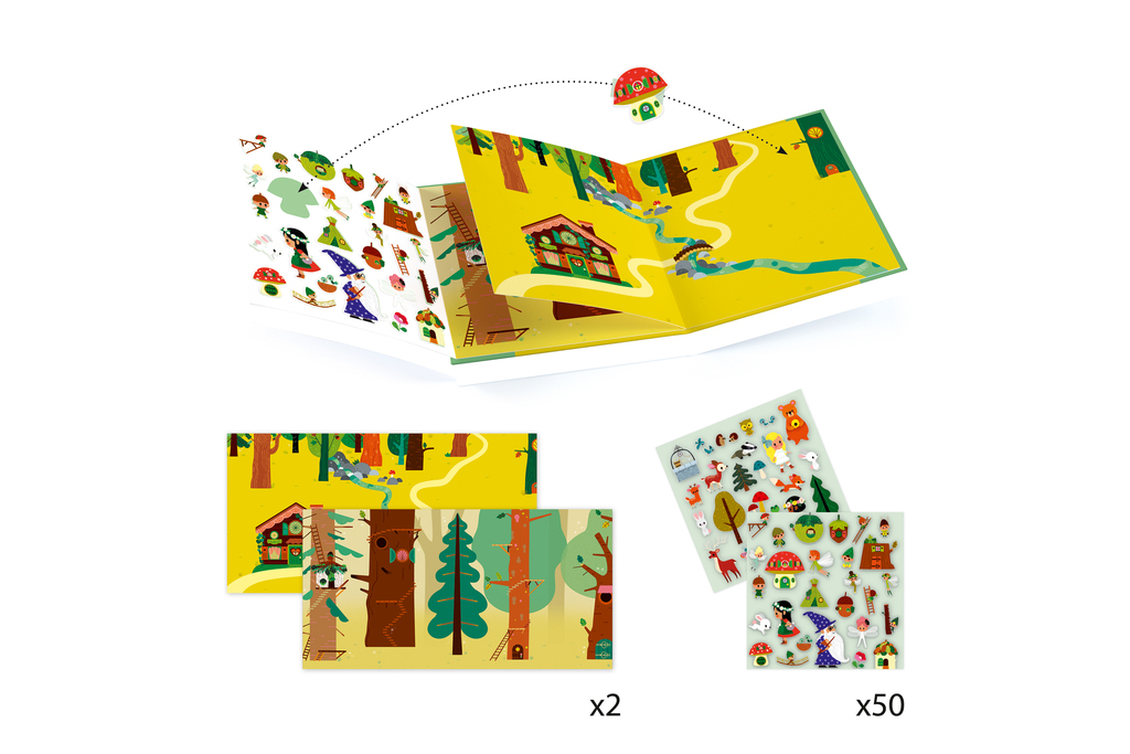 La foresta magica - adesivi